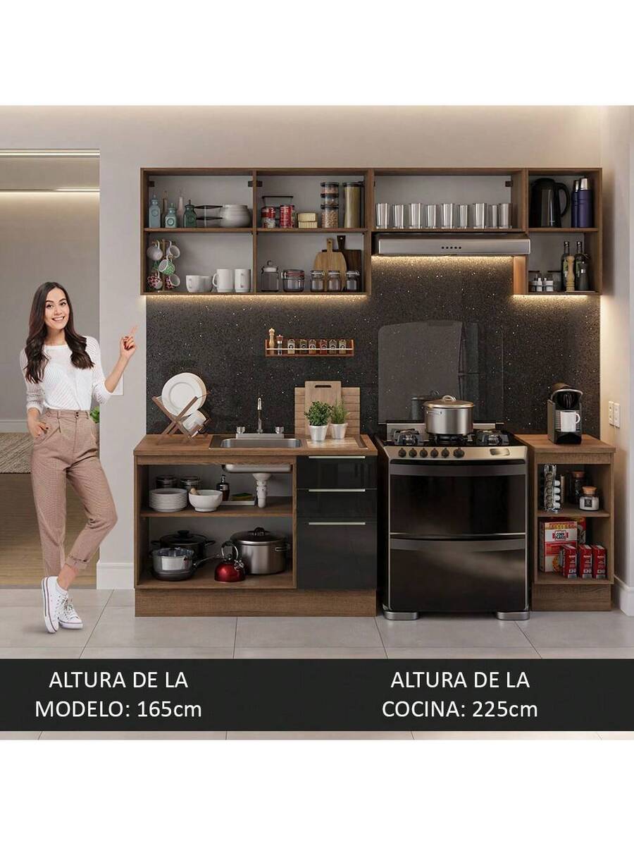 Cocina Integral Modular Luna Madesa 240cm
