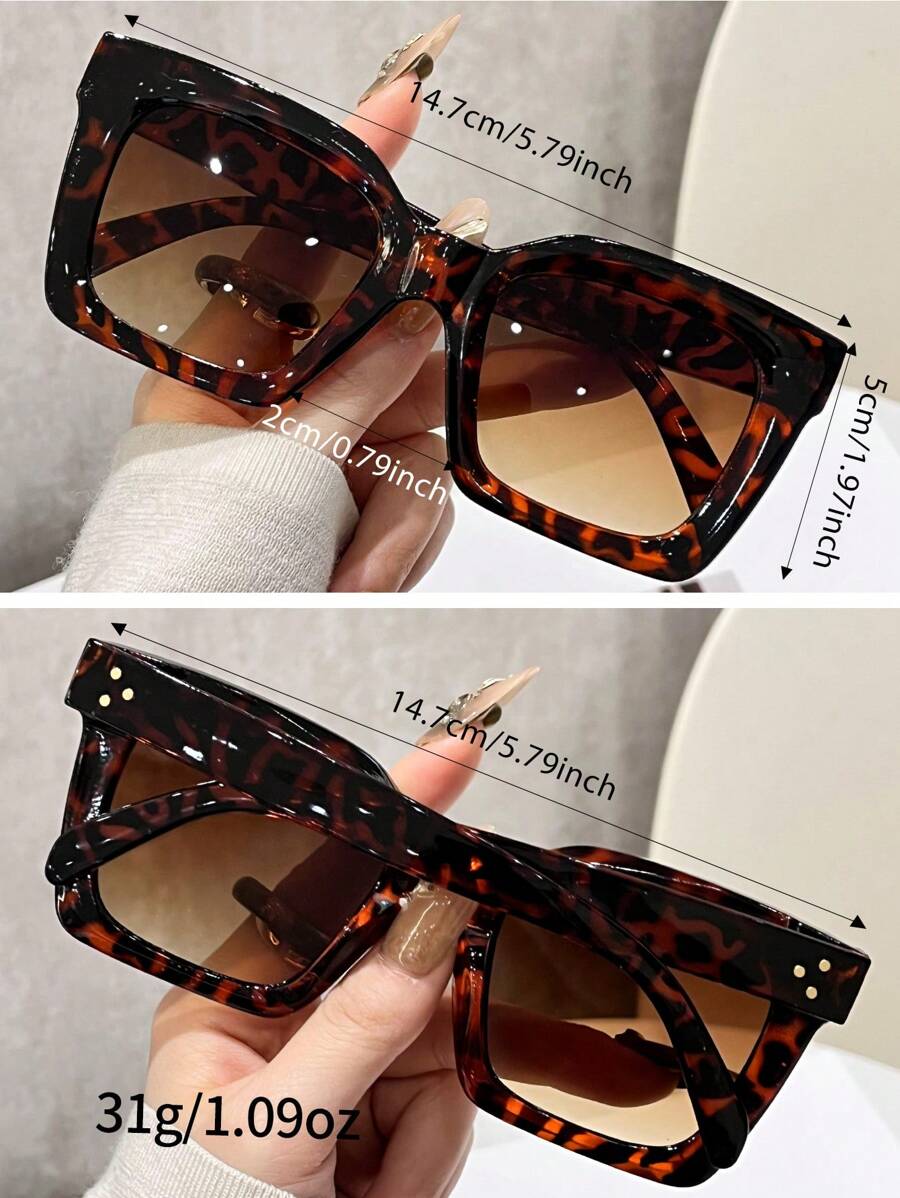 gafas de plástico de moda oversize para mujer