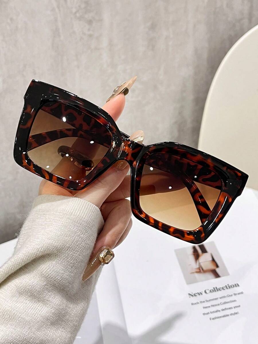 gafas de plástico de moda oversize para mujer