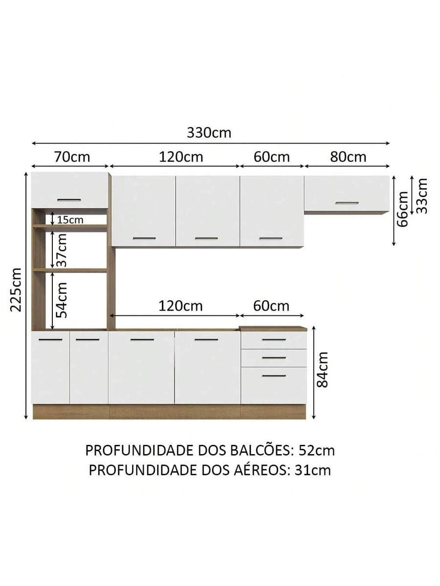 Cocina Integral 330cm Agata Madesa