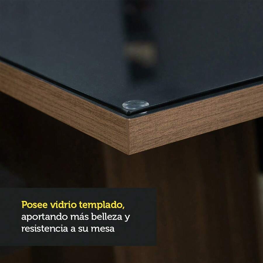 Juego de comedor mesa de vidrio