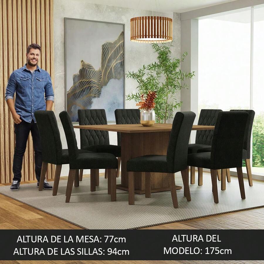 Juego De Comedor Con Mesa Y 8 Sillas