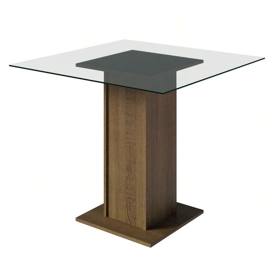 Madesa Comedor Mesa Cristal 4 Sillas