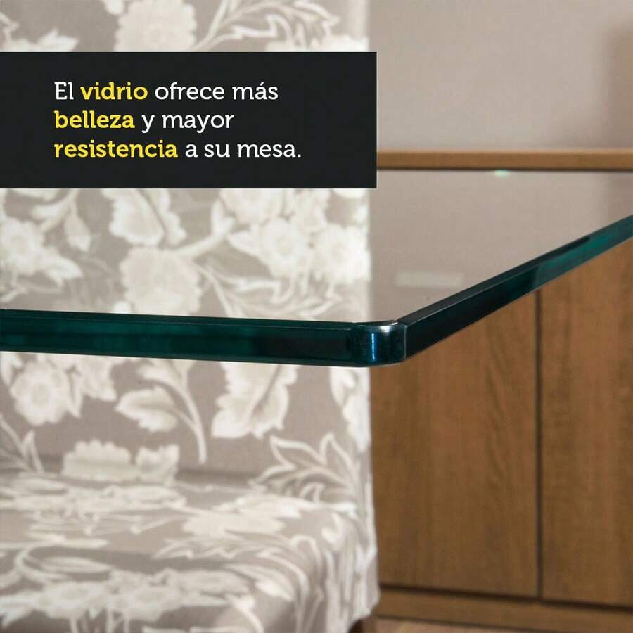 Madesa Comedor Mesa Cristal 4 Sillas