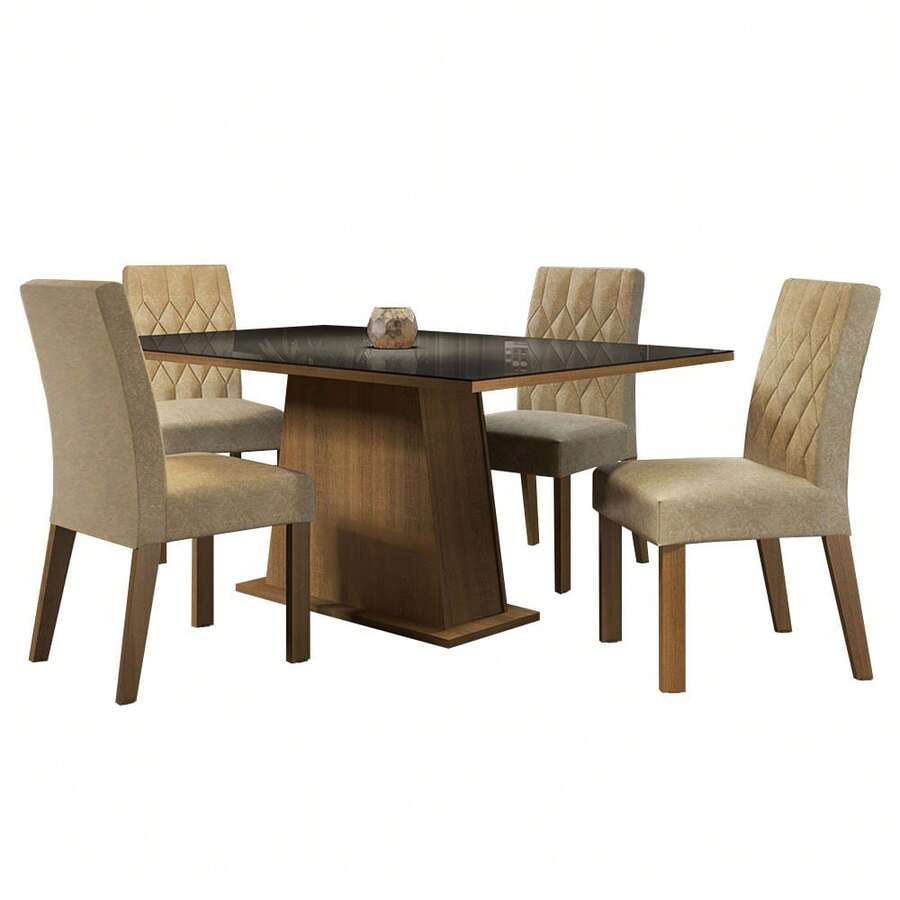 Juego De Comedor Con Mesa Y 4 Sillas