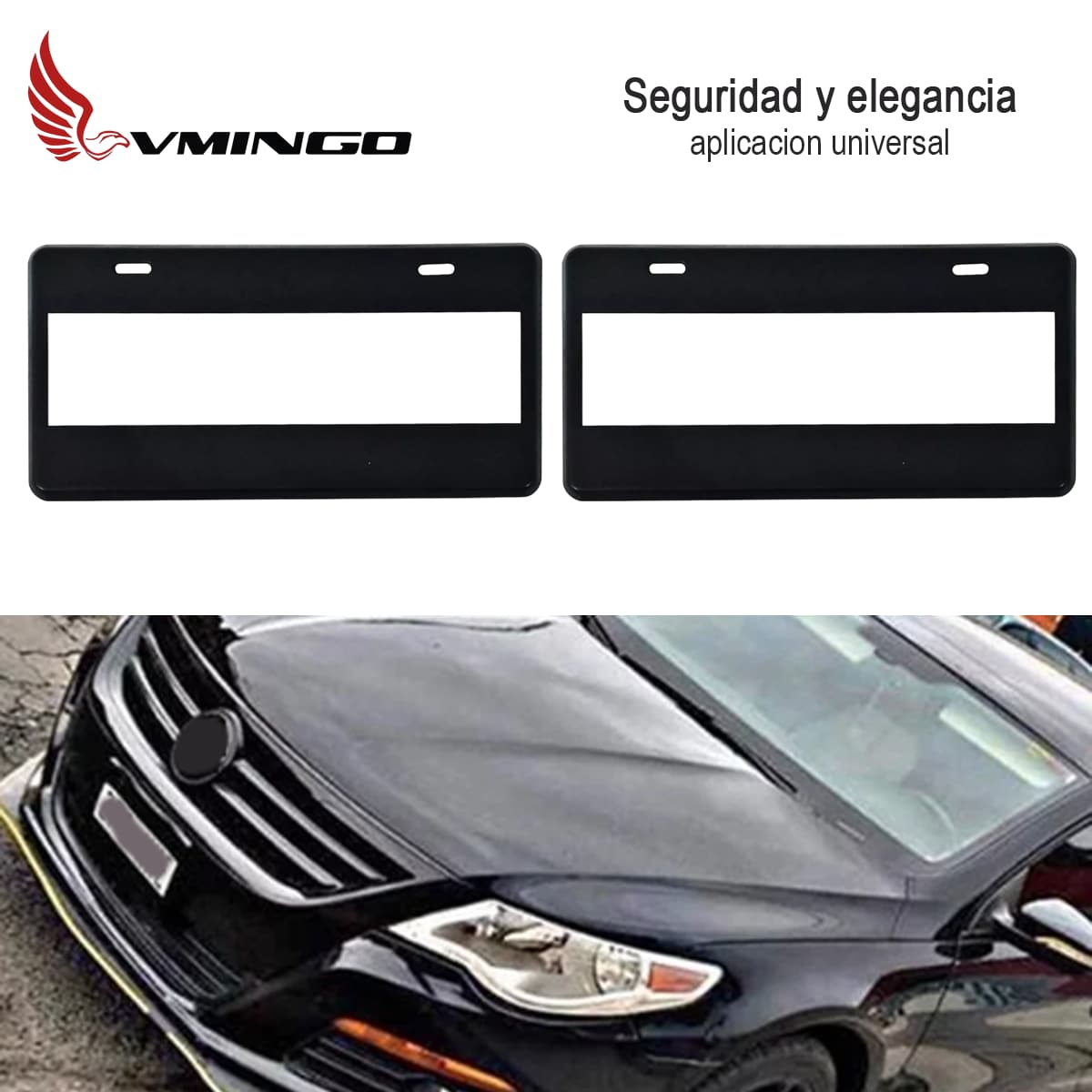 Porta Placas Juego 2 Piezas Tipo Europeo Universal