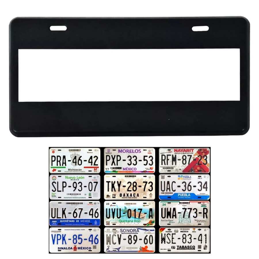 Porta Placas Juego 2 Piezas Tipo Europeo Universal