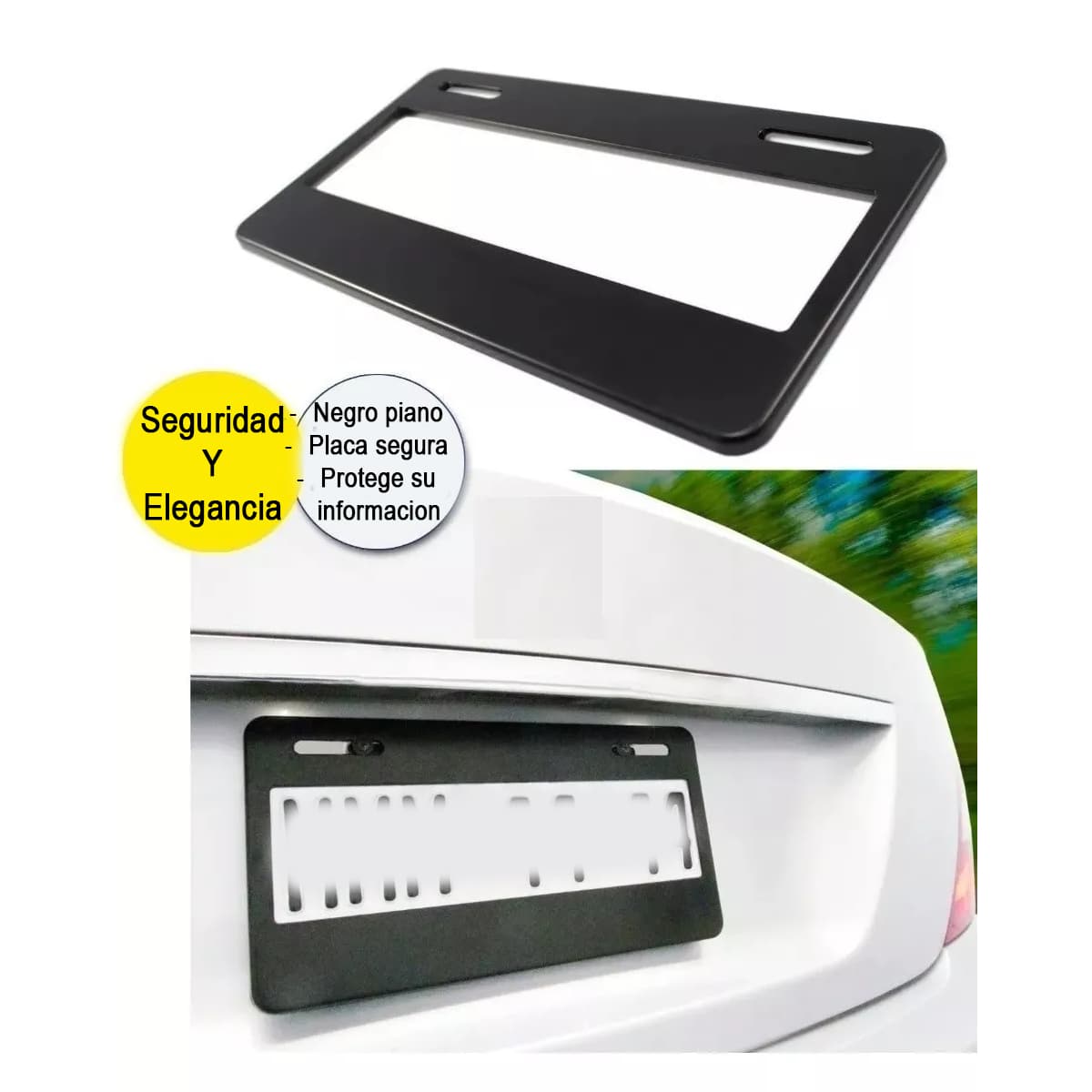 Porta Placas Juego 2 Piezas Tipo Europeo Universal
