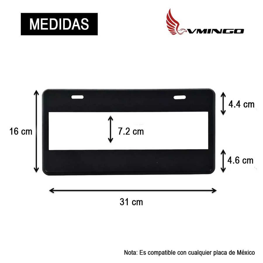 Porta Placas Juego 2 Piezas Tipo Europeo Universal