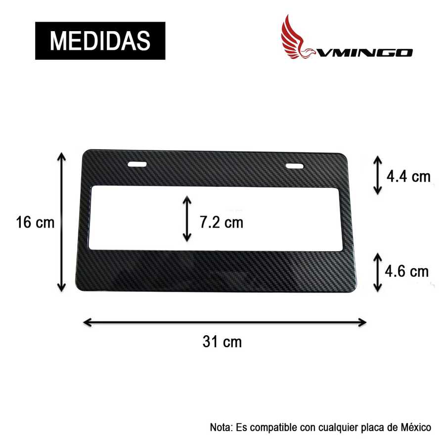 Porta Placas Juego 2 Piezas Tipo Europeo Universal