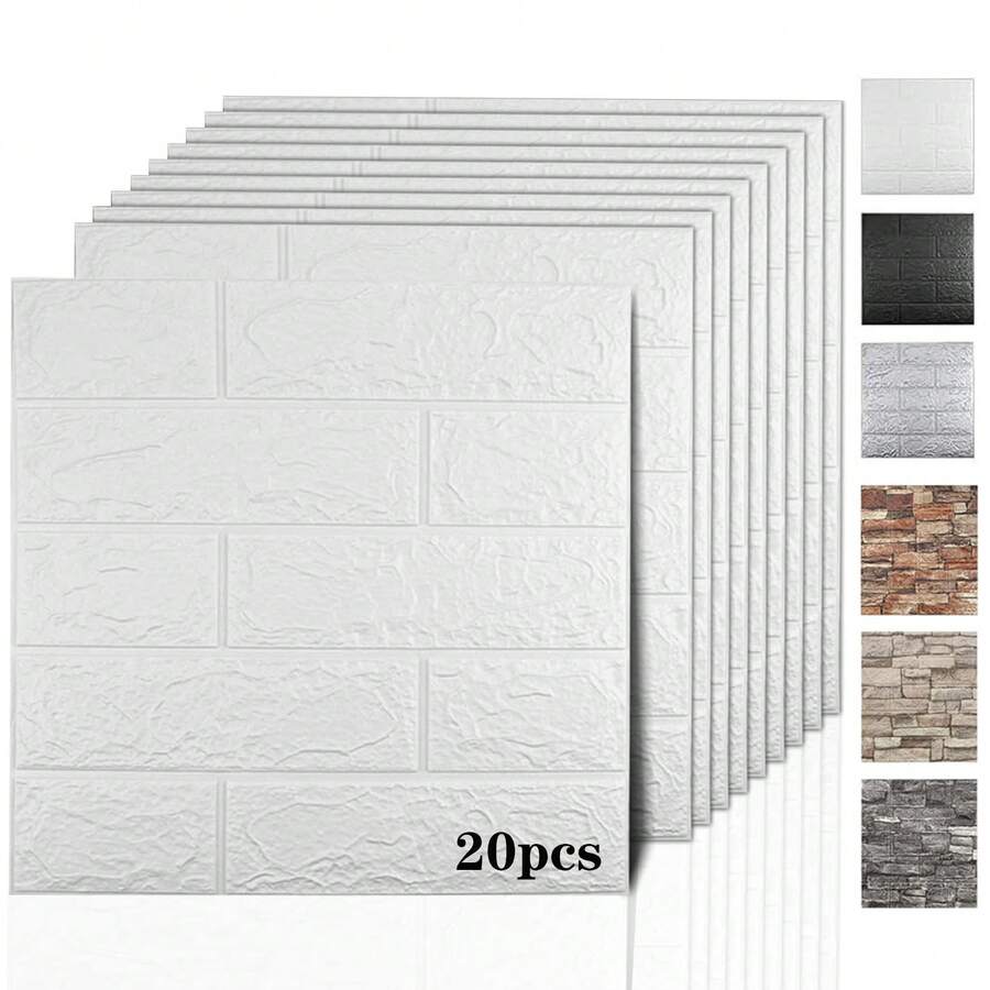 20 paneles de pared 3D para despegar y pegar