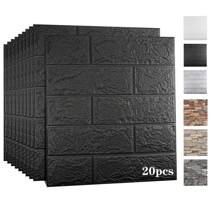 20 paneles de pared 3D para despegar y pegar
