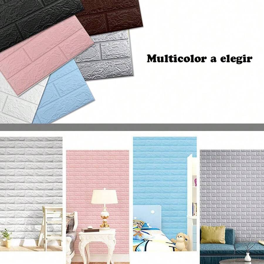 20 paneles de pared 3D para despegar y pegar