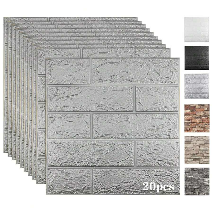 20 paneles de pared 3D para despegar y pegar