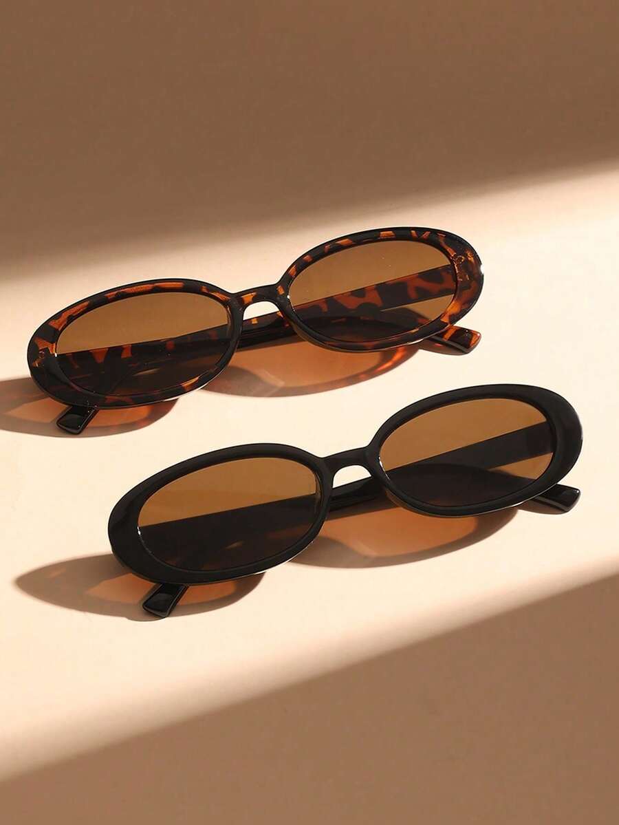 gafas con estampado de leopardo y marcos geométricos multicolor