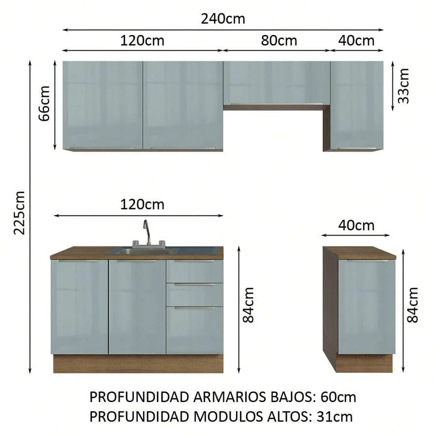 Cocina Integral Modular Luna Madesa