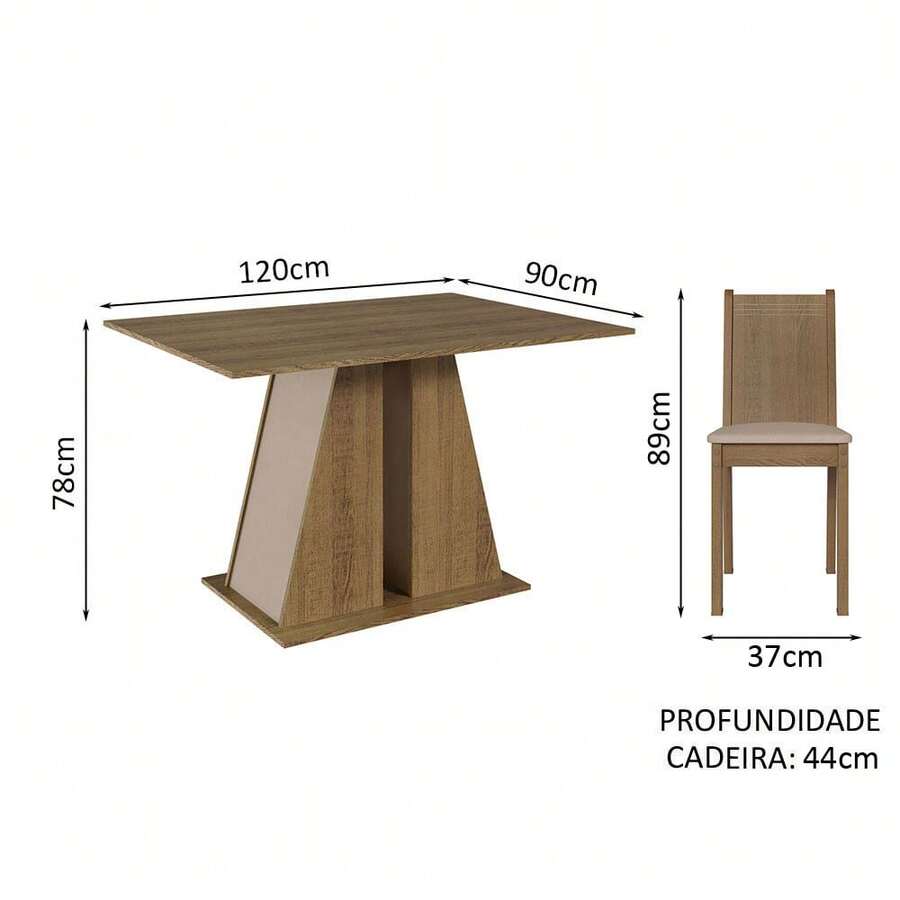 Juego de Comedor Mesa y 4 Sillas