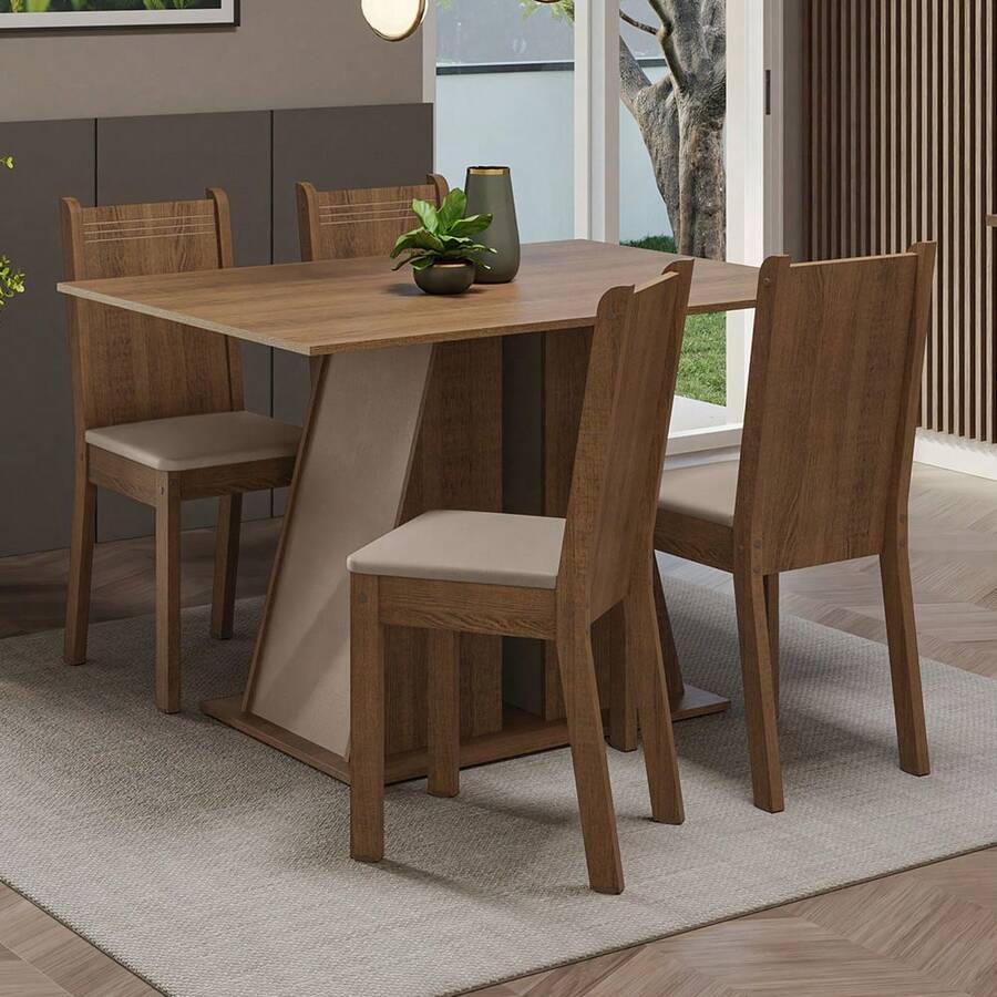 Juego de Comedor Mesa y 4 Sillas