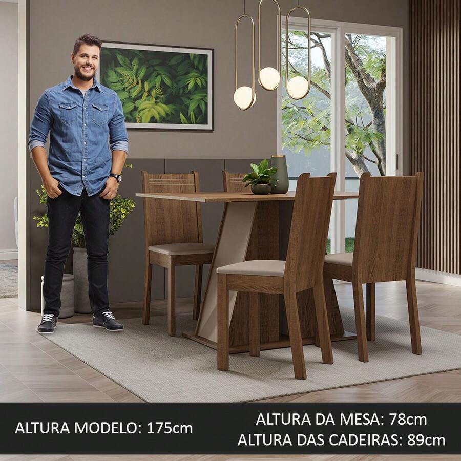 Juego de Comedor Mesa y 4 Sillas