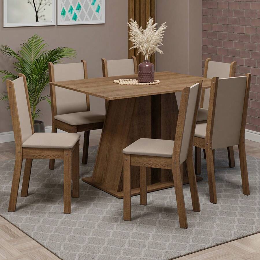 Juego de Comedor Mesa y 6 Sillas