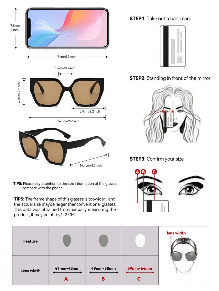 Gafas de sol cuadradas de marco grande