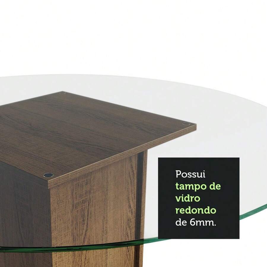Juego de Comedor con Mesa Redonda y 4 Sillas