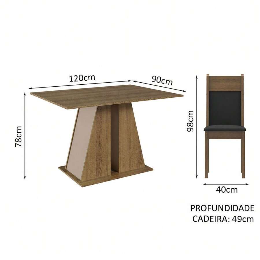 Juego de Comedor con Mesa y 6 Sillas