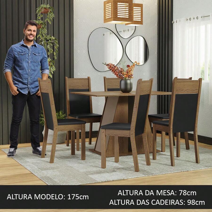 Juego de Comedor con Mesa y 6 Sillas