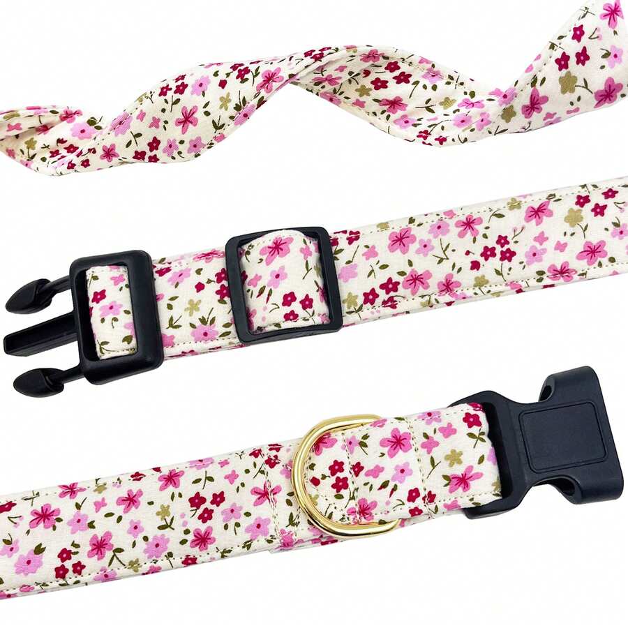 Collar de perro con estampado floral