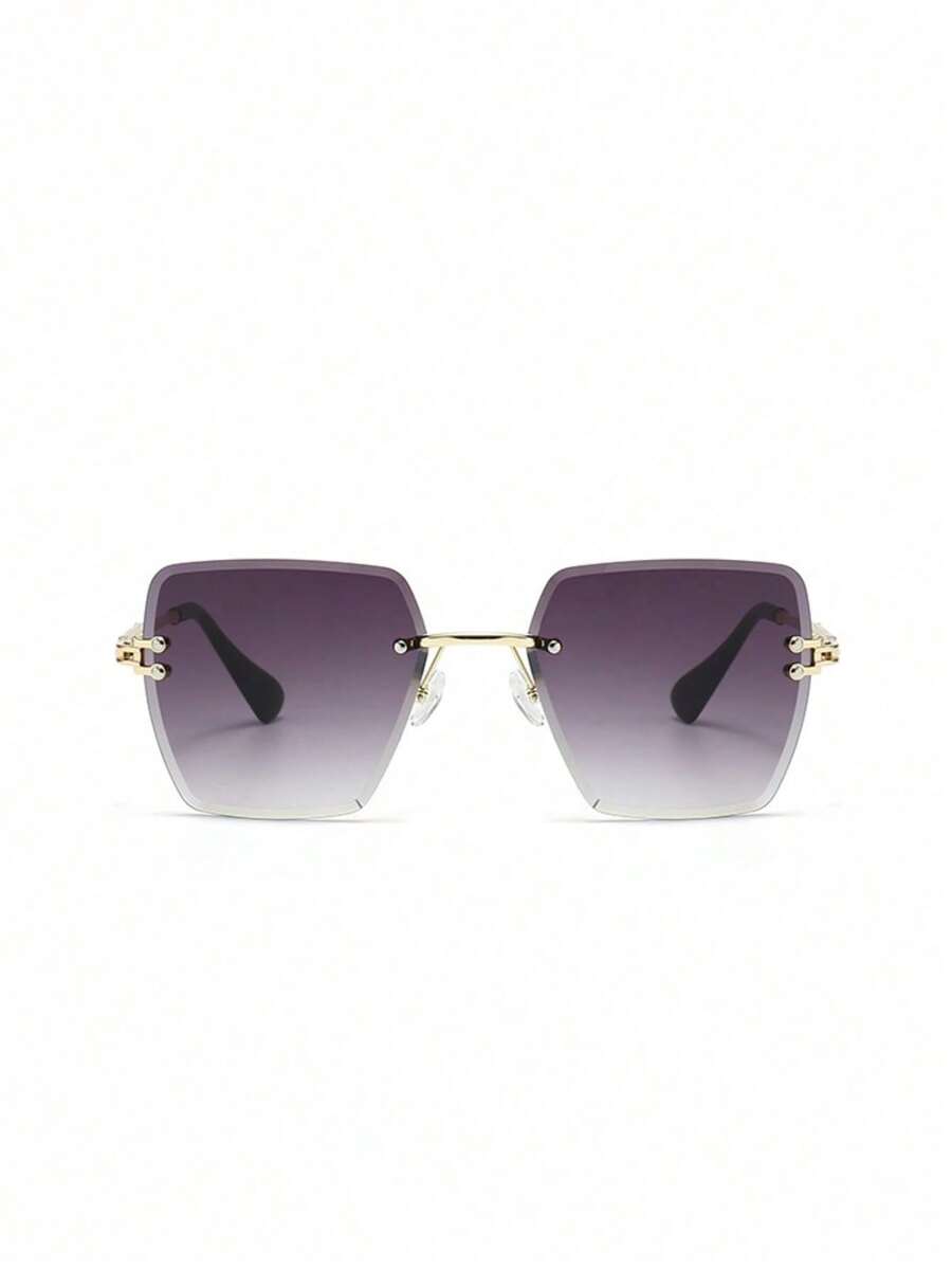 Gafas decorativas de moda con bordes fotogénicos y sin marco cuadrados