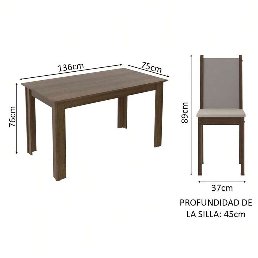 Juego de Comedor Madesa Bea