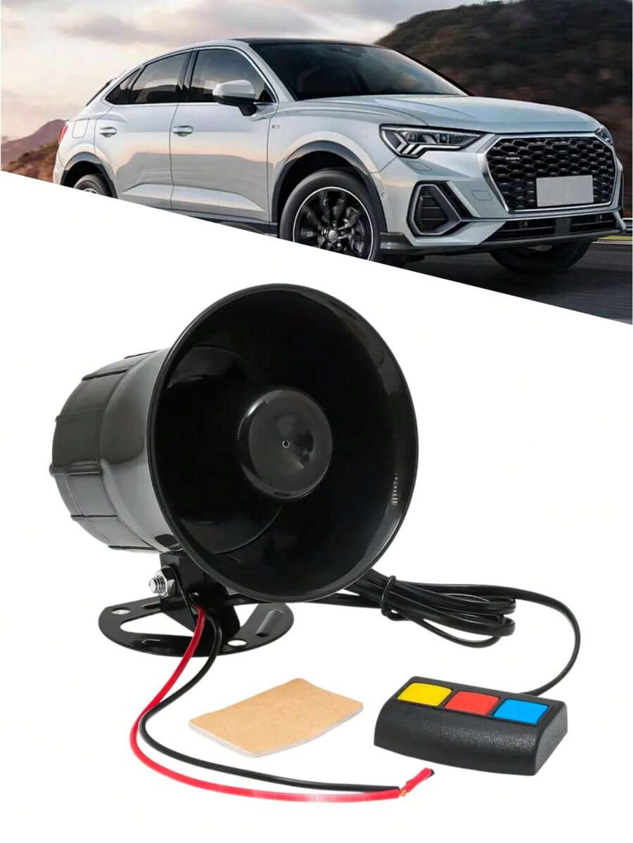 Bocina Sirena de 3 tonos sonido patrulla 110dB, 12V