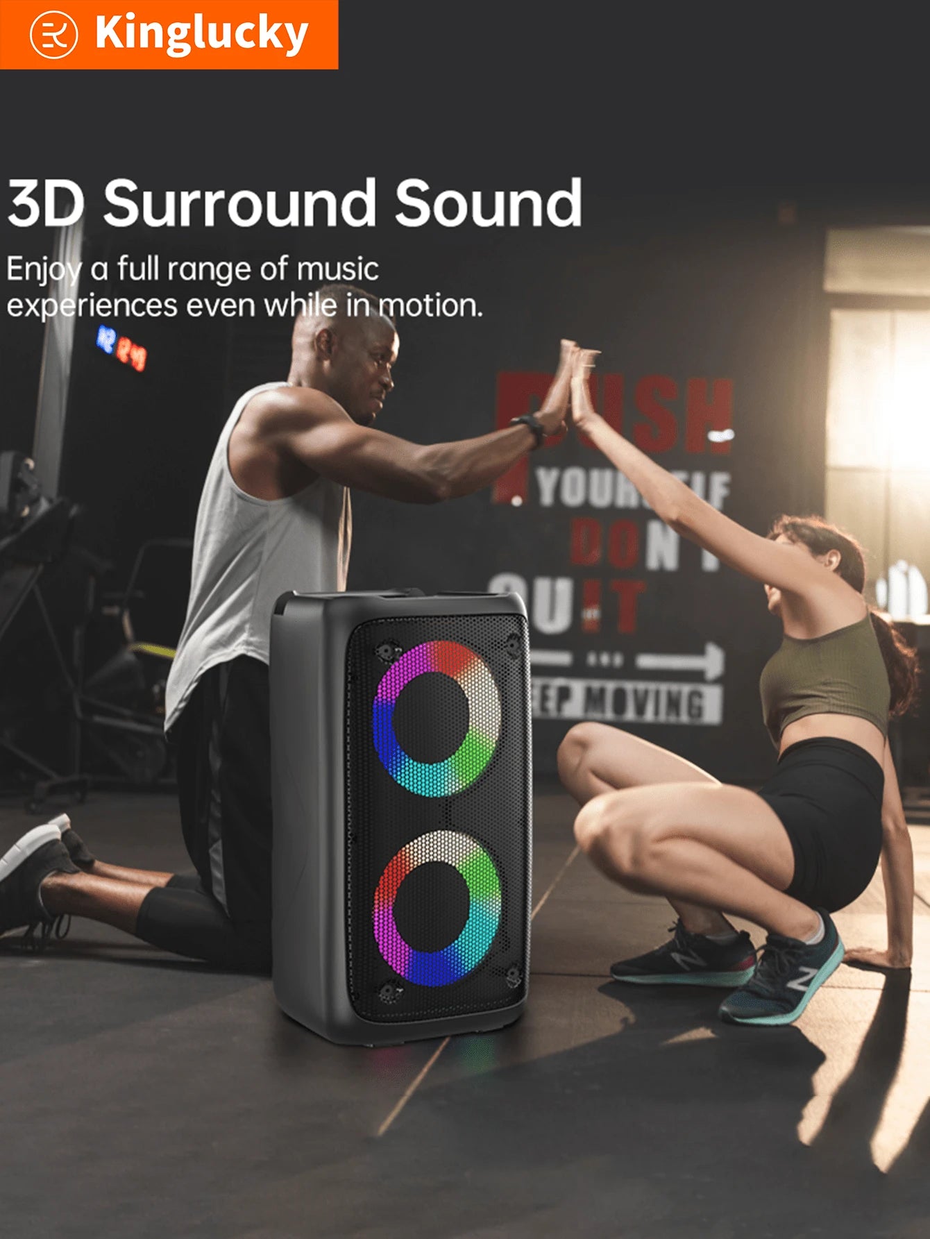 Kinglucky Altavoz inalámbrico con subwoofer