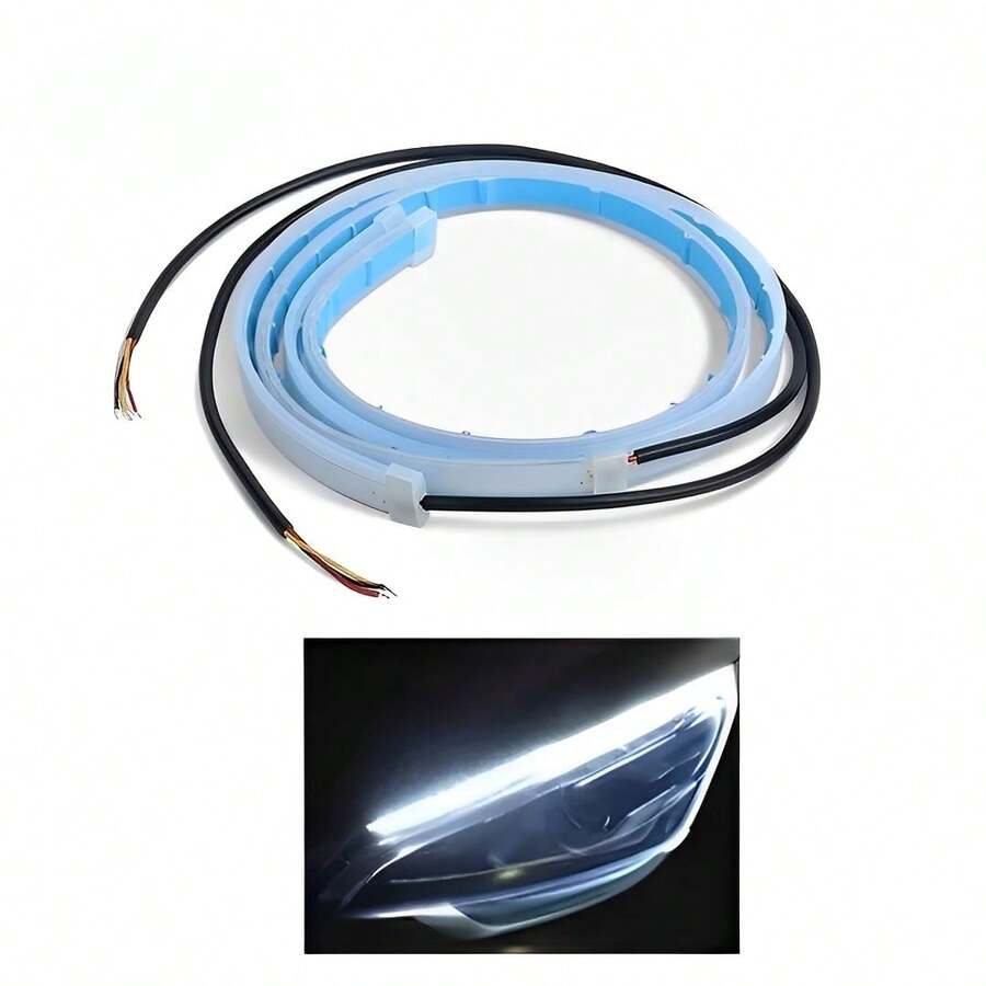 60cm Par Tira Led Drl Flexible Direccional Secuencial Auto/Moto Universal