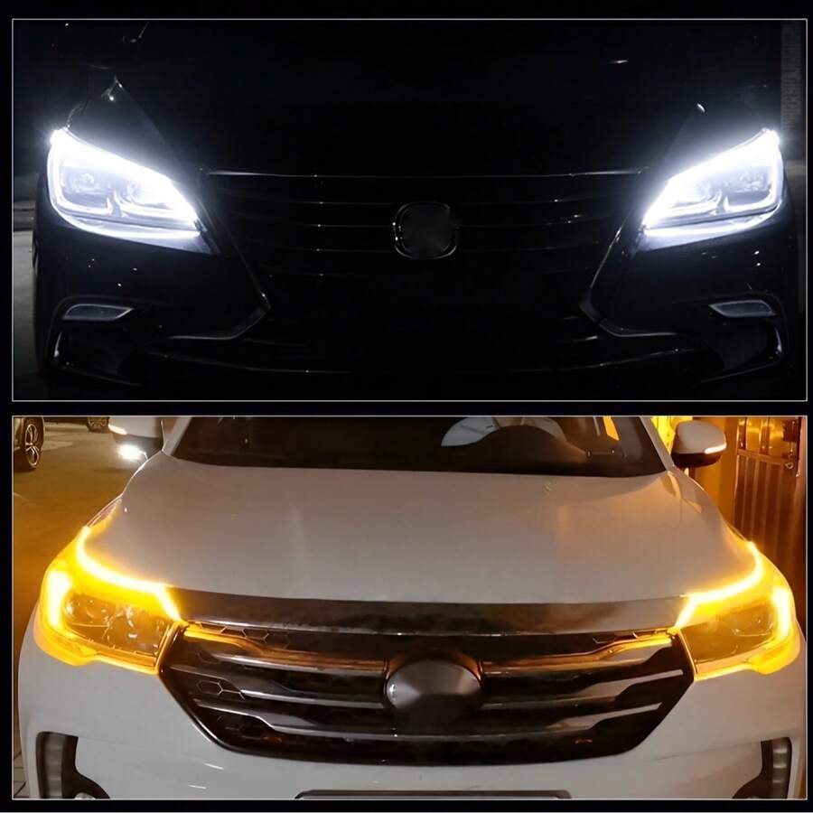 60cm Par Tira Led Drl Flexible Direccional Secuencial Auto/Moto Universal