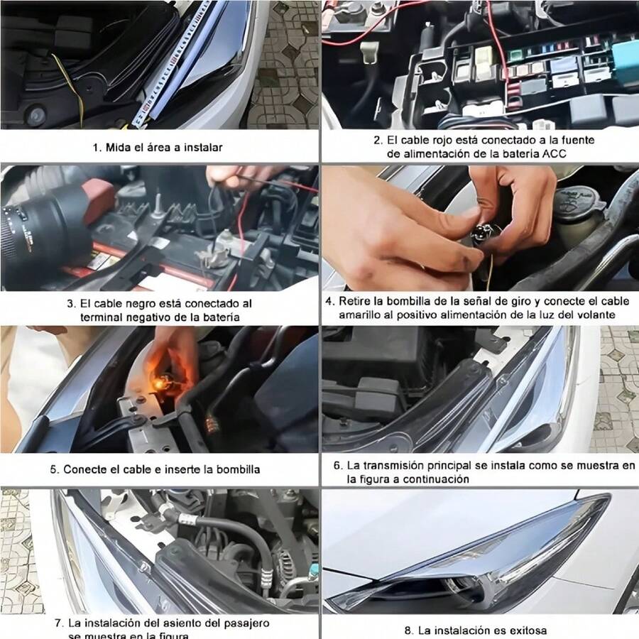 60cm Par Tira Led Drl Flexible Direccional Secuencial Auto/Moto Universal