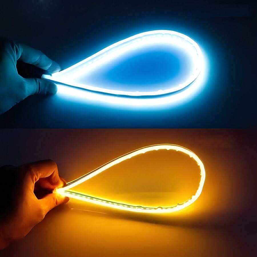 60cm Par Tira Led Drl Flexible Direccional Secuencial Auto/Moto Universal