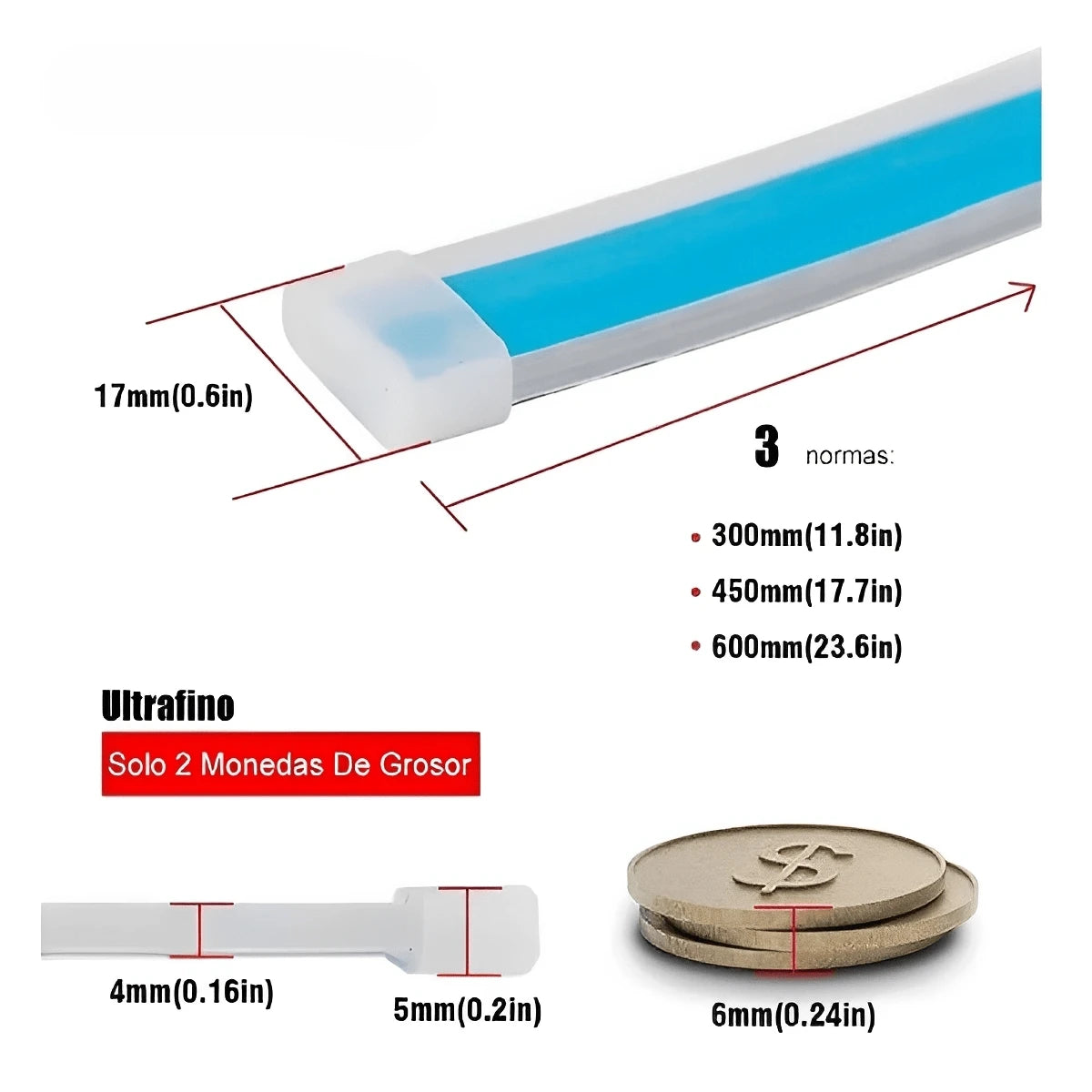 60cm Par Tira Led Drl Flexible Direccional Secuencial Auto/Moto Universal
