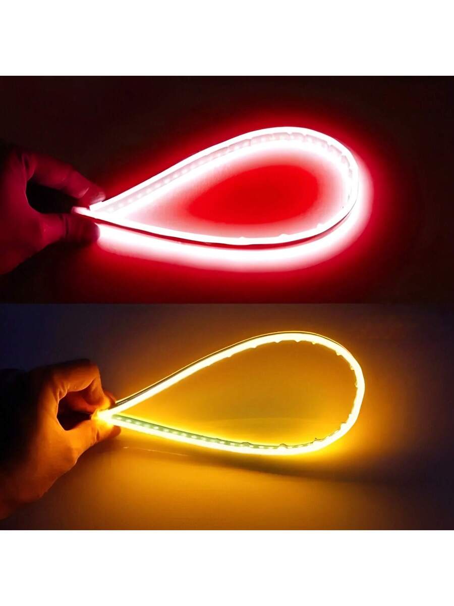 60cm Par Tira Led Drl Flexible Direccional Secuencial Auto/Moto Universal