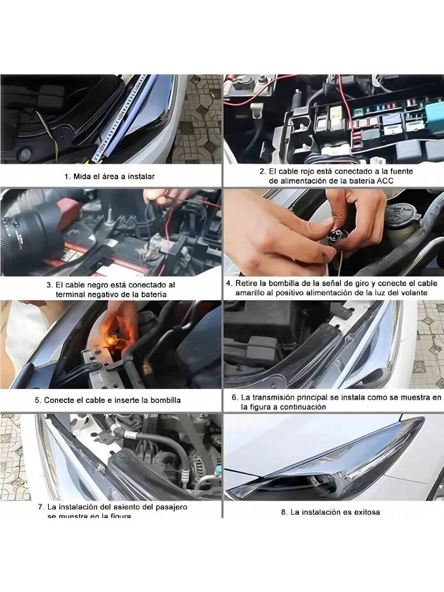 60cm Par Tira Led Drl Flexible Direccional Secuencial Auto/Moto Universal