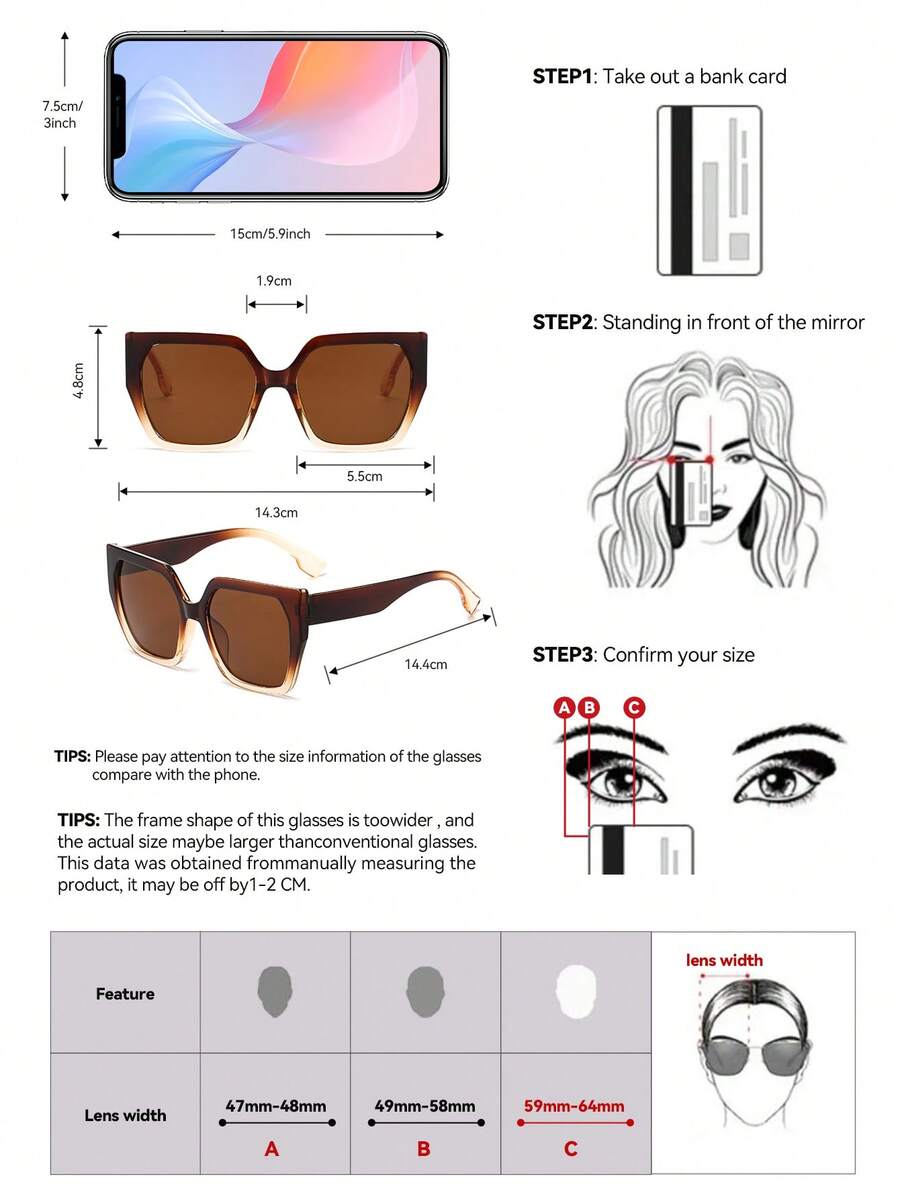 Gafas de sol cuadradas de marco grande