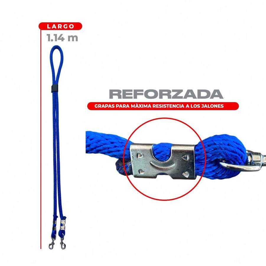 Rienda para Caballo Reforzada con Bandolas de Fácil Colocación Adaptable a Cualquier Freno Roja, Azul, Negra y Cafe