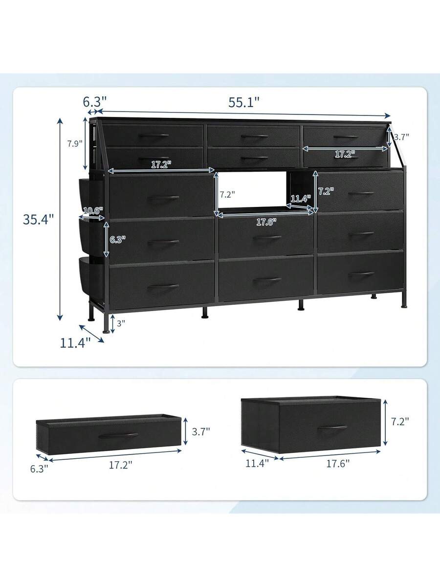 Cómoda para dormitorio con 14 cajones