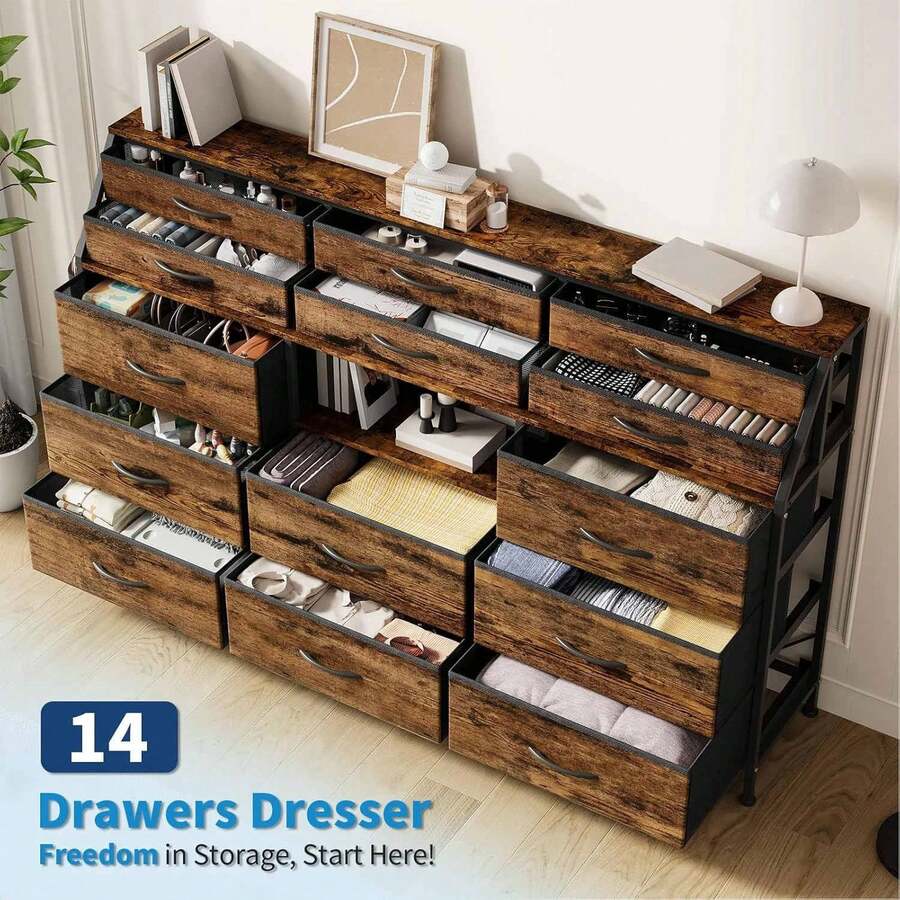 Cómoda para dormitorio con 14 cajones