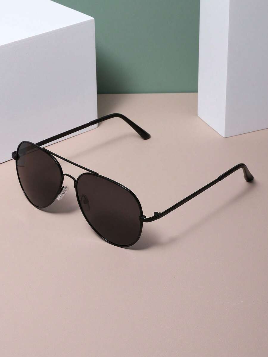Gafas de moda de metal tipo piloto