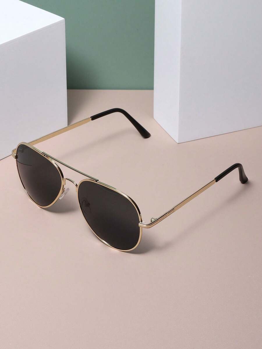 Gafas de moda de metal tipo piloto