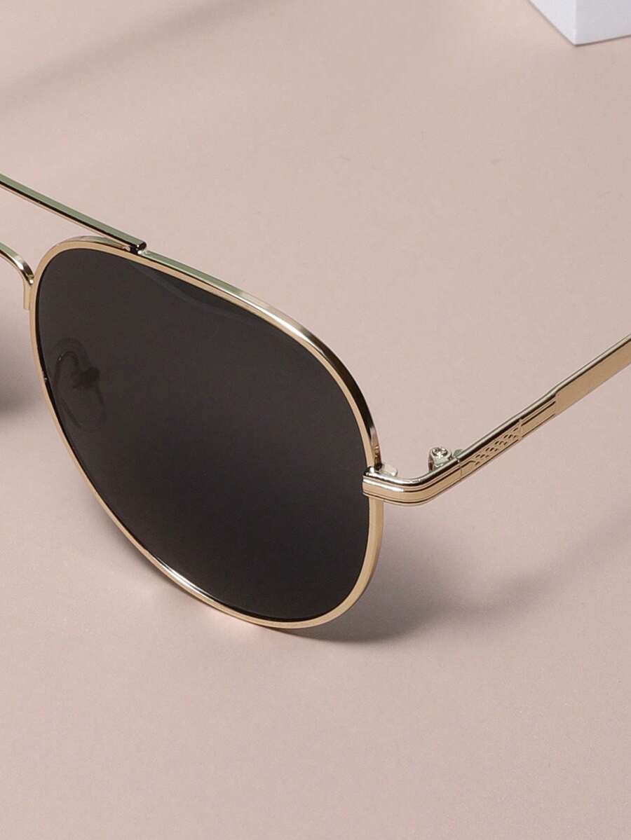 Gafas de moda de metal tipo piloto