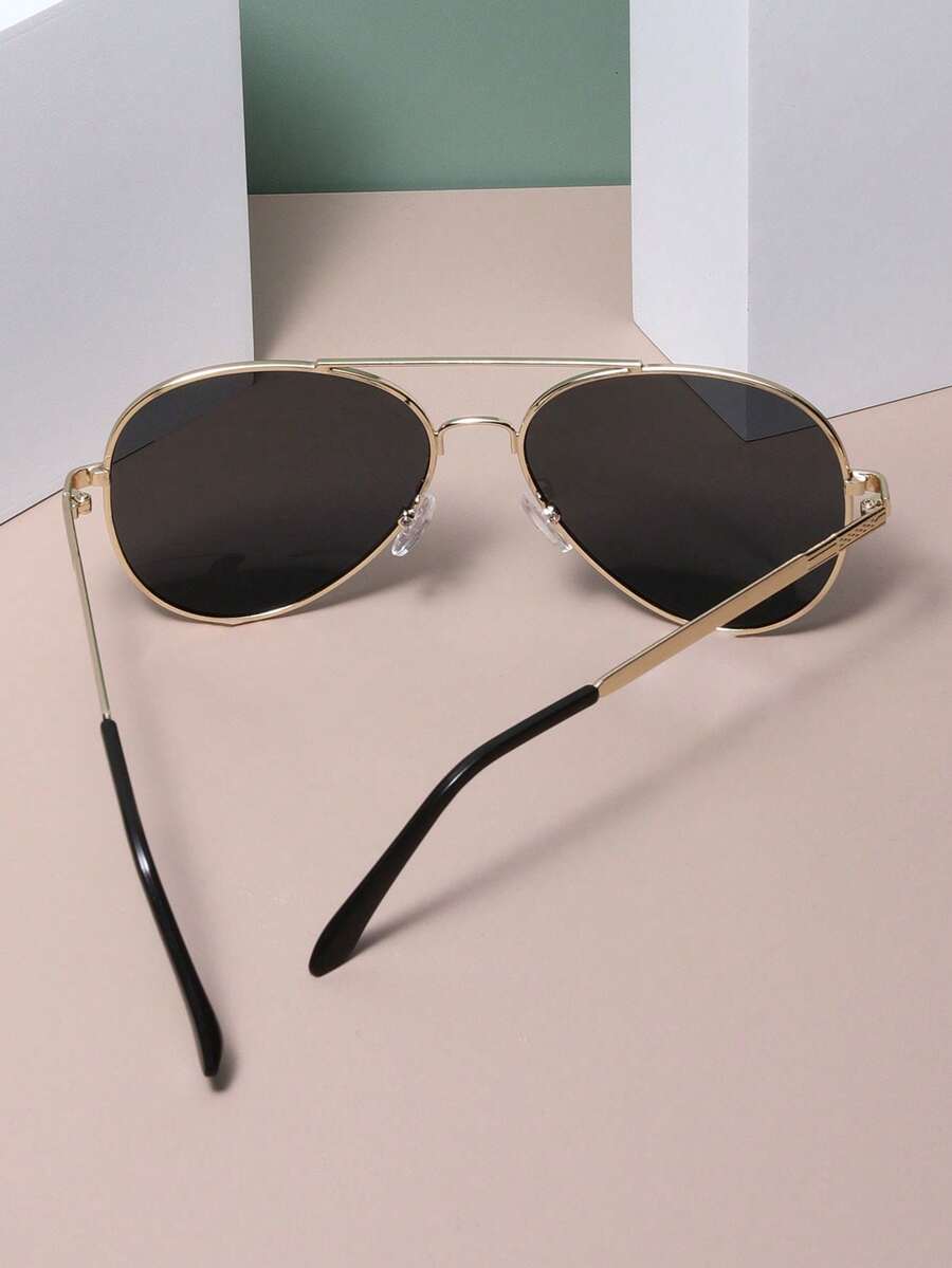 Gafas de moda de metal tipo piloto