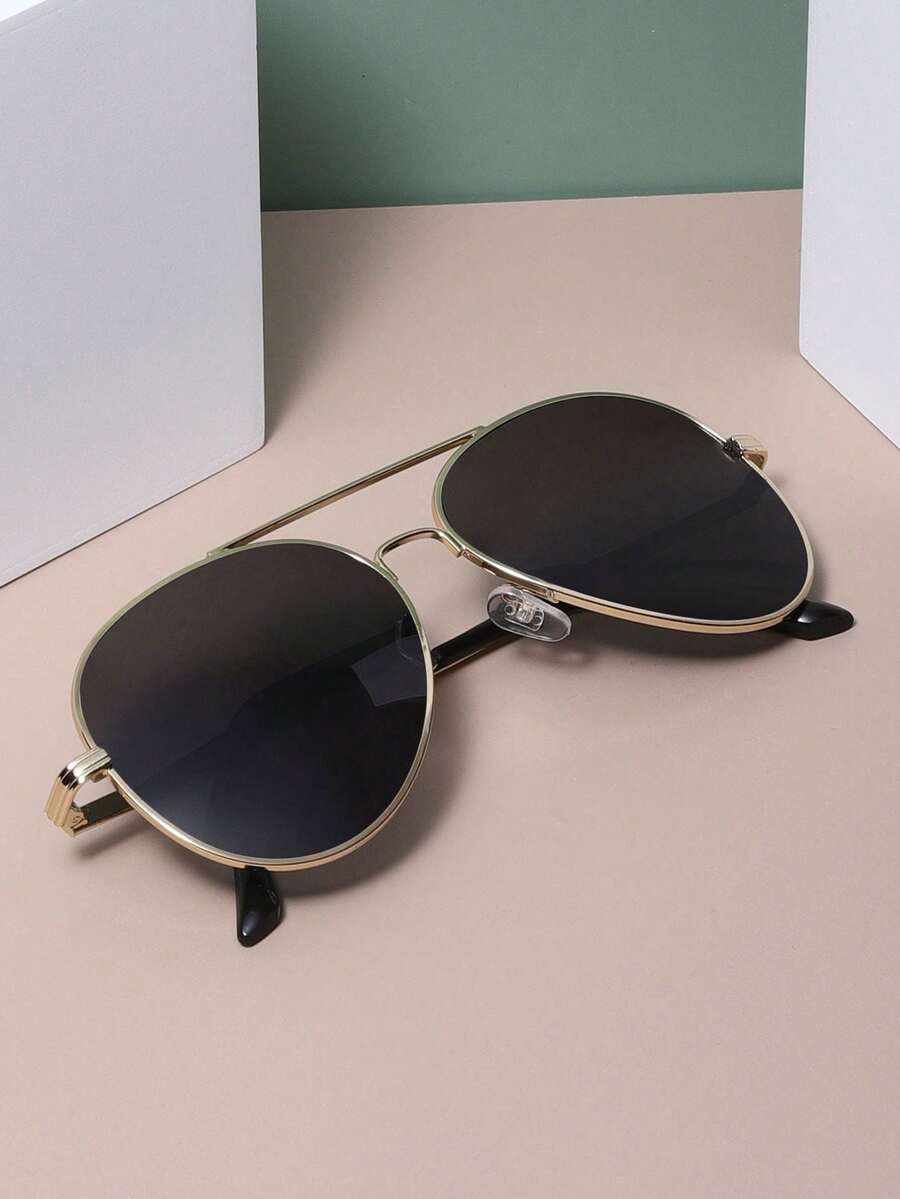 Gafas de estilo piloto de metal