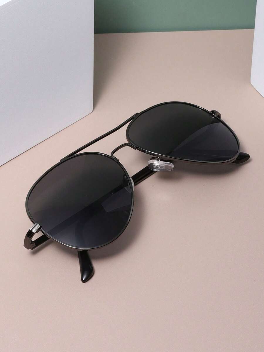 Gafas de moda de metal tipo piloto